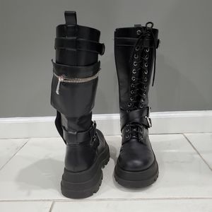 Zara Combat Boots with Pocket